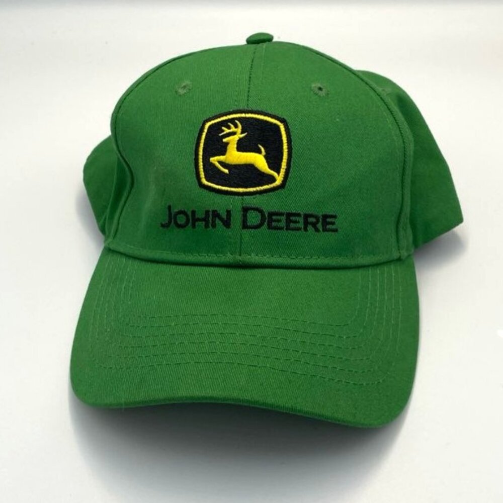 John Deere Hat Ball Cap Green & Yellow Strapback Adjustable Unisex